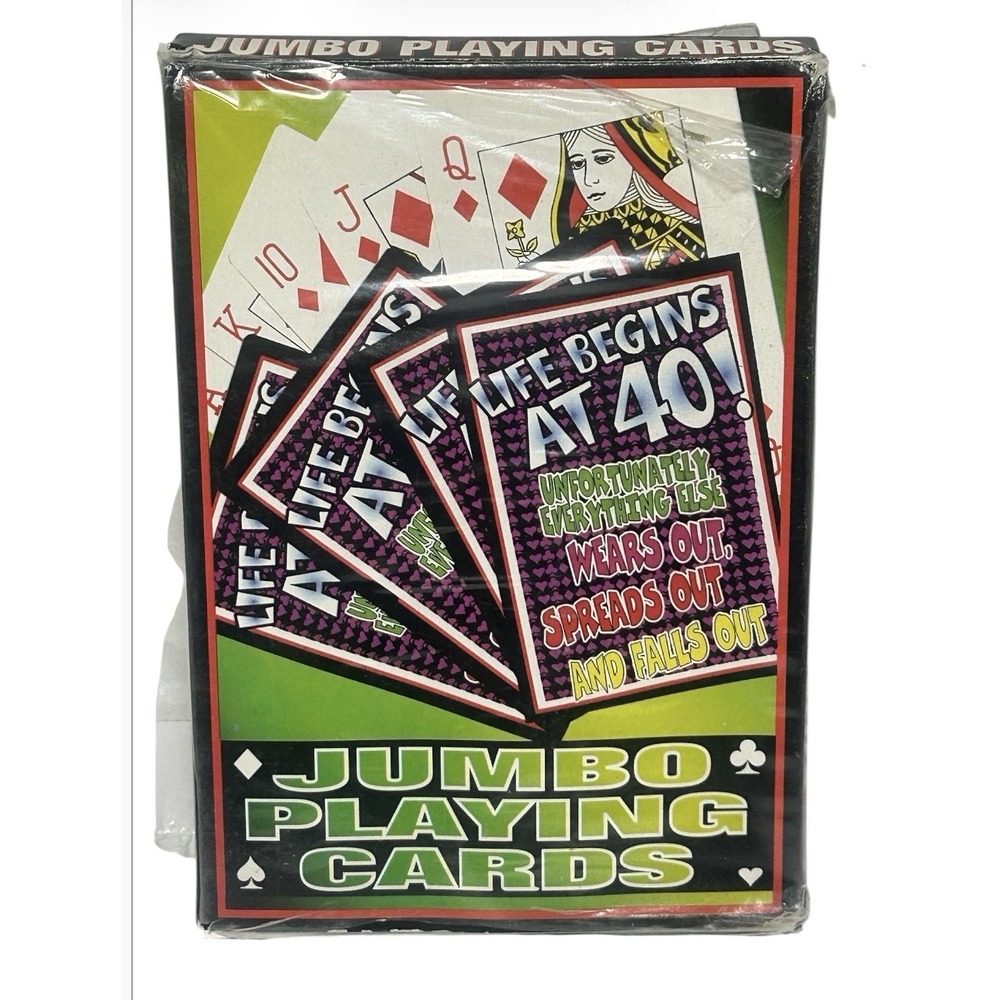"Jumbo" Plastic Coated Playing Cards for Extra Large Reading and Vision Impaired